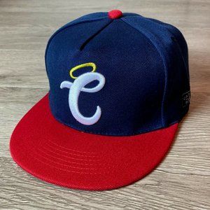 New, Cayler & Sons HALO Logo SnapBack Hat. Embroidered Letter C Blue Red God